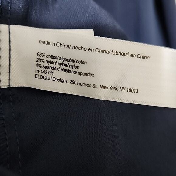 Eloquii Oversized Ruffle Collar Shirt Dress Button Down Navy size 18 D03-0284 - Picture 9 of 11